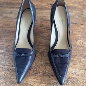 Loft Aileen Fabri Deep Brown Pumps, Size 7